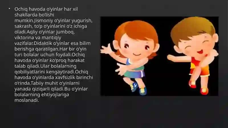 Ochiq havoda o‘yinlar tashkilotish 4