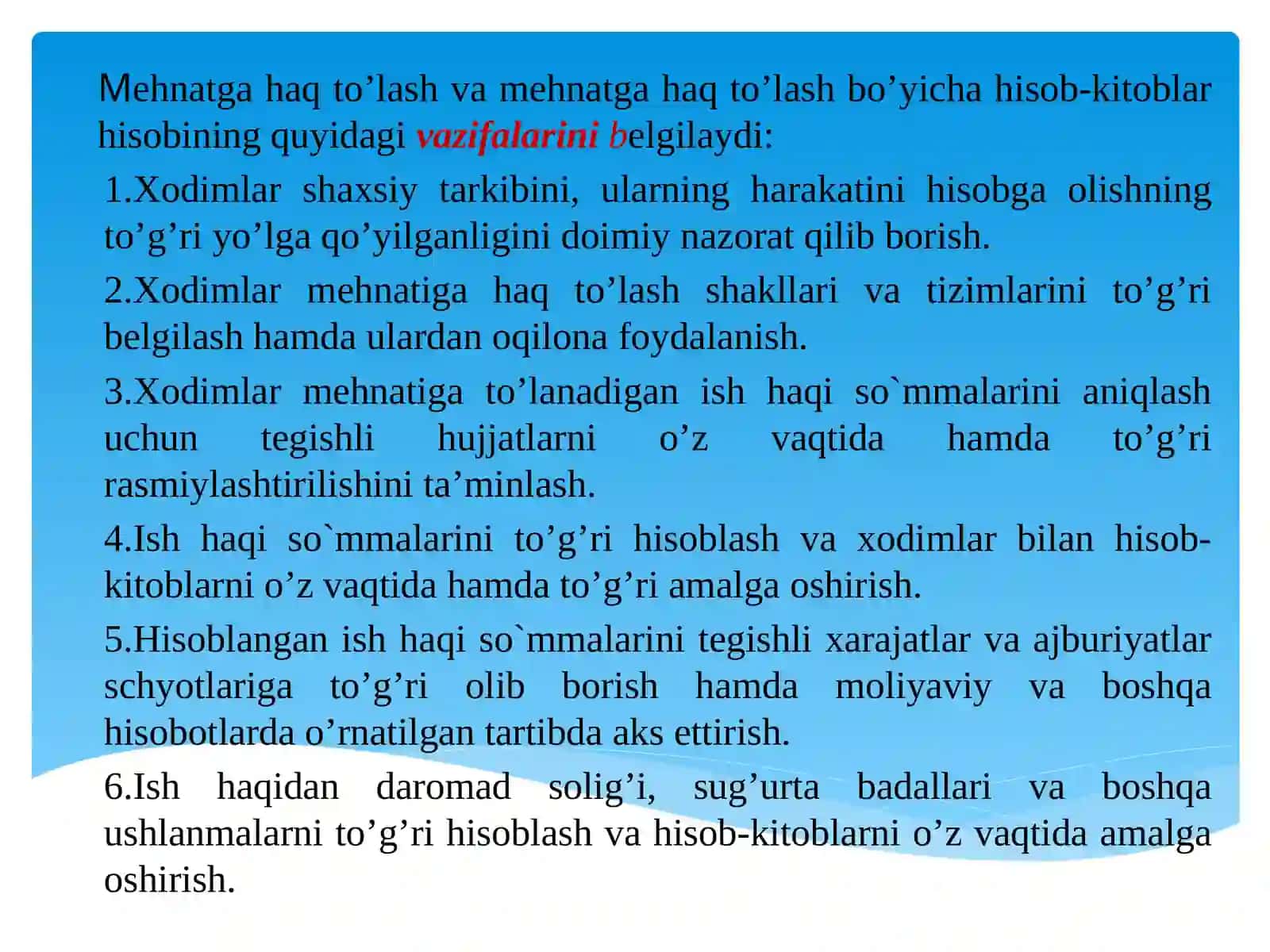 Mehnat va ish haqi hisobi 4