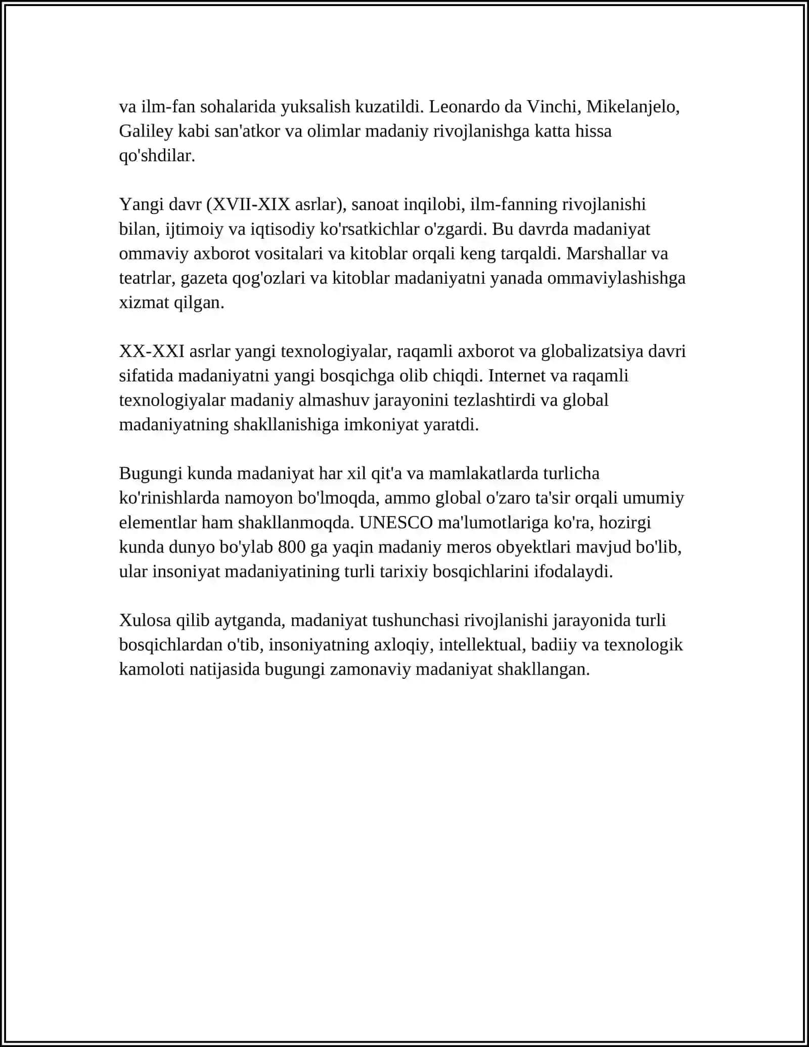 MADANIYAT RIVOJLANISHINING ASOSIY QONUNIYATLARI 4