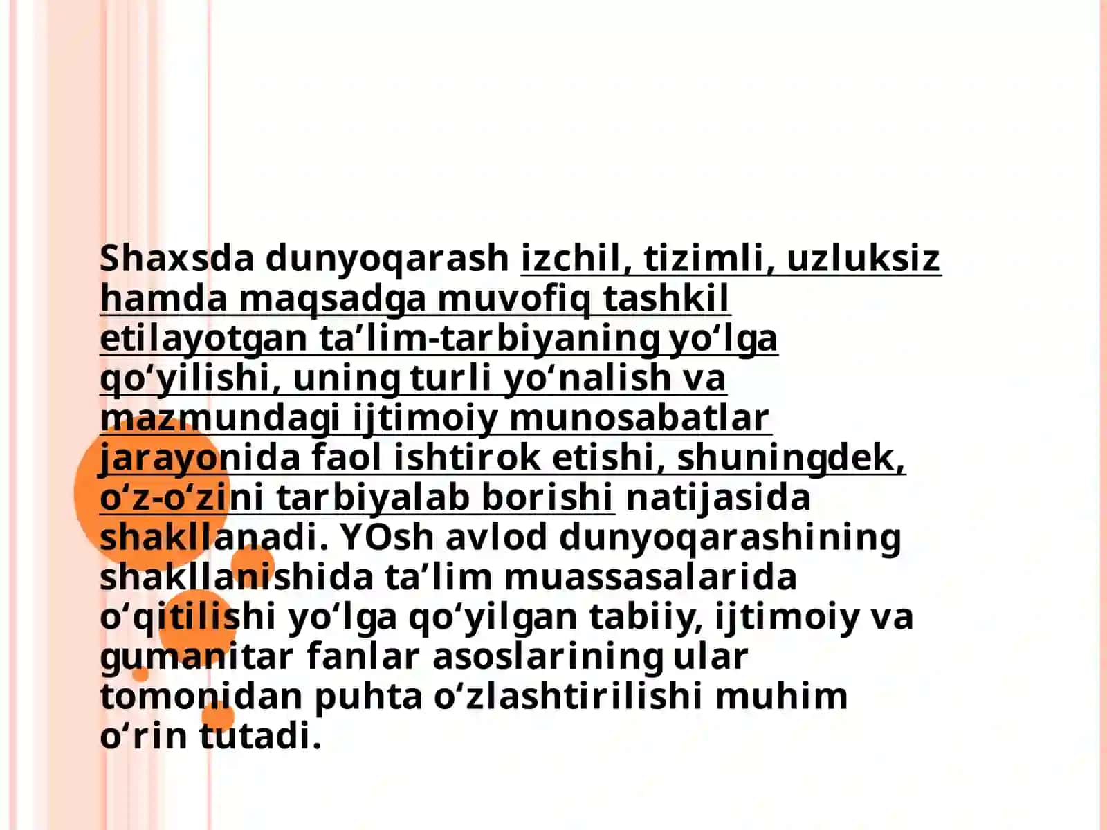 Dunyoqarash pedagogik jarayon sifatida 4