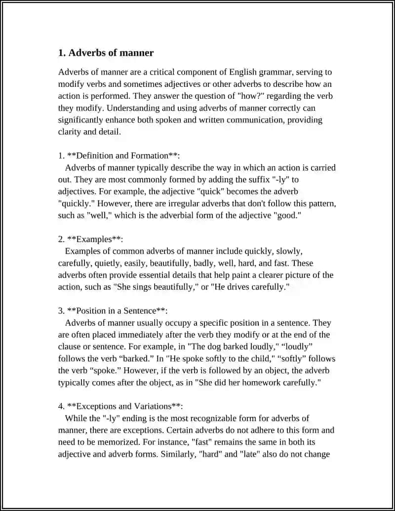 THE CLASSIFICATION OF ADVERBS 4
