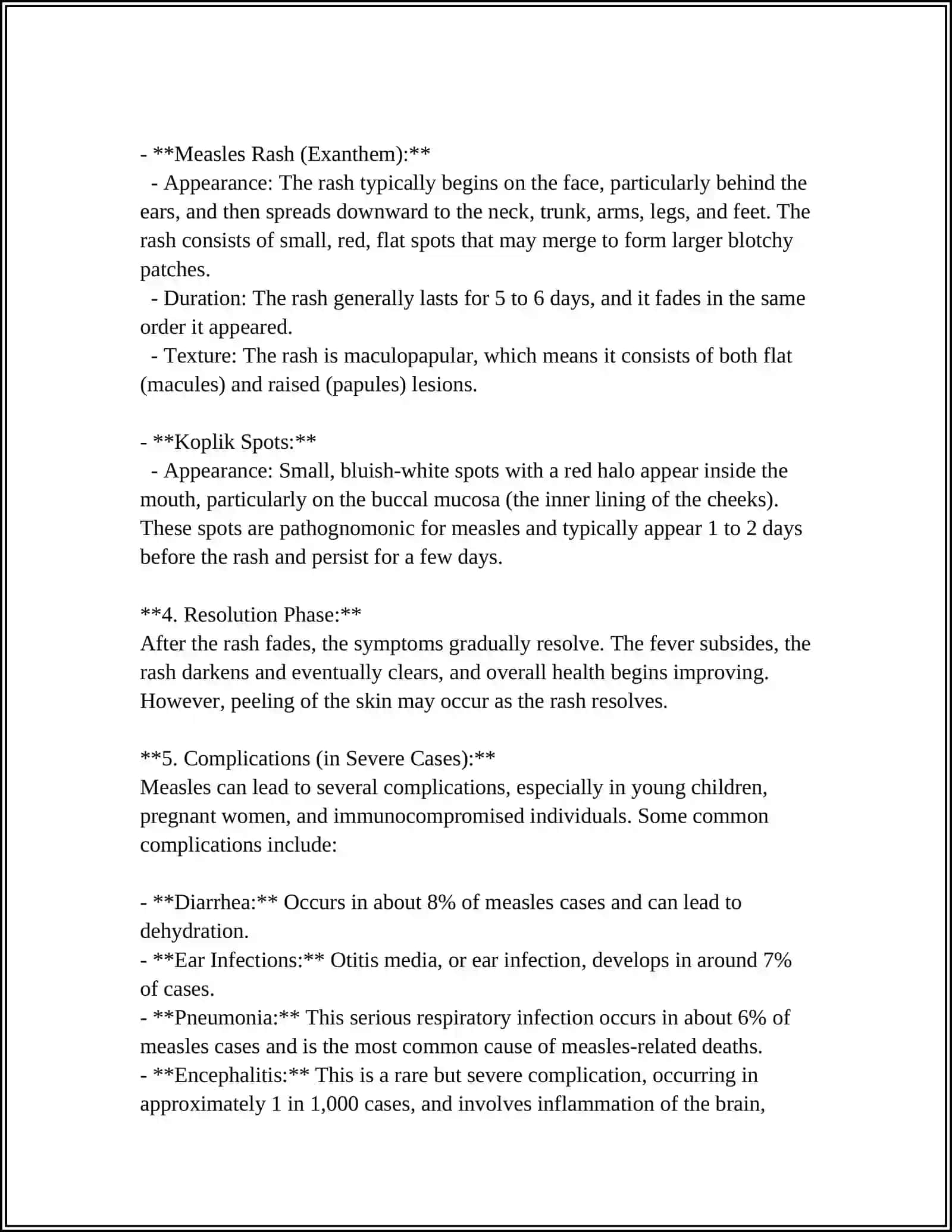 MEASLES:SYMPTOMS AND PREVENTION 4