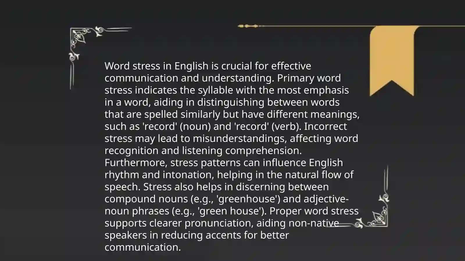 Introducing word stress 4