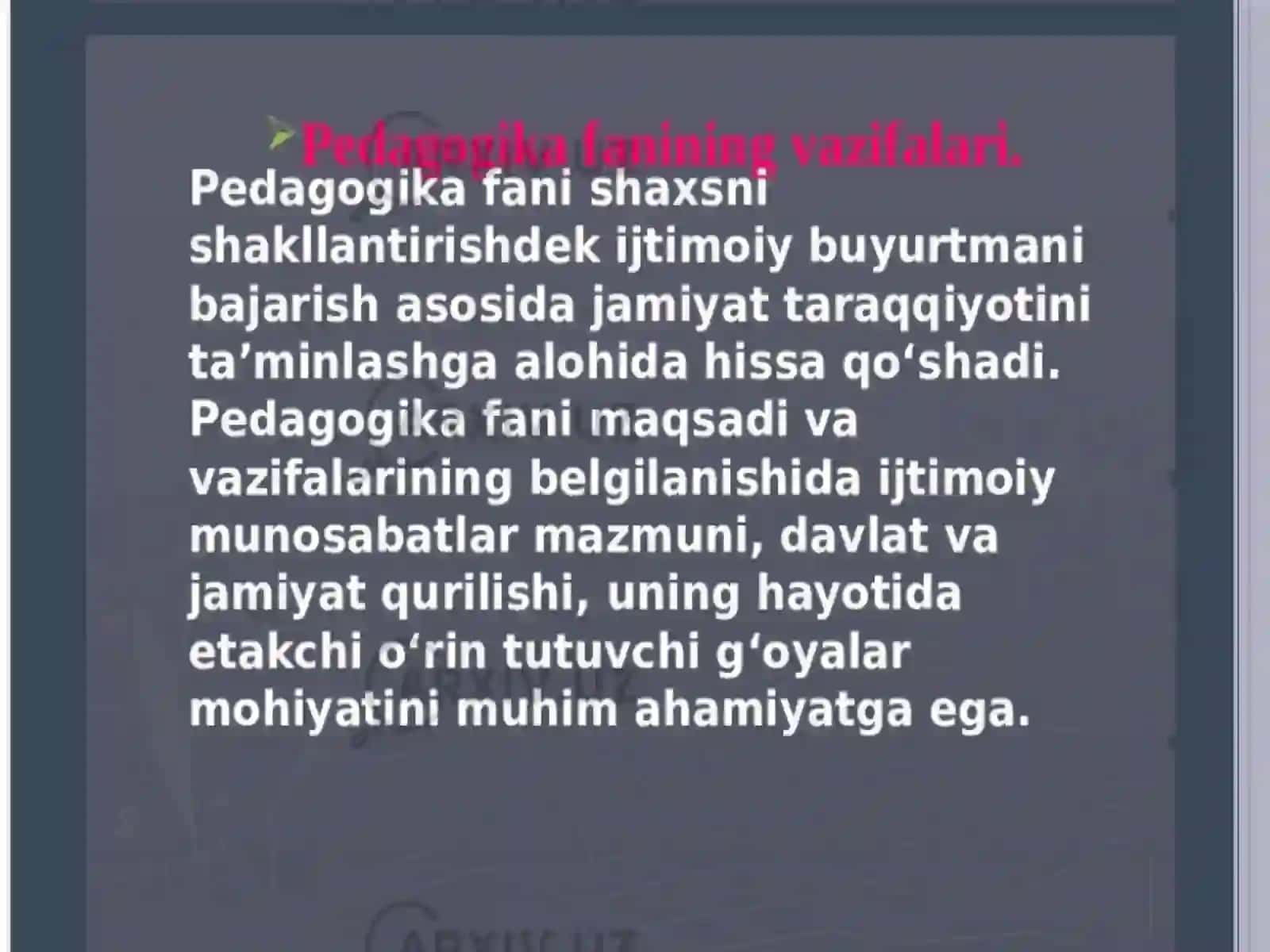Pedagogika fanlari 4