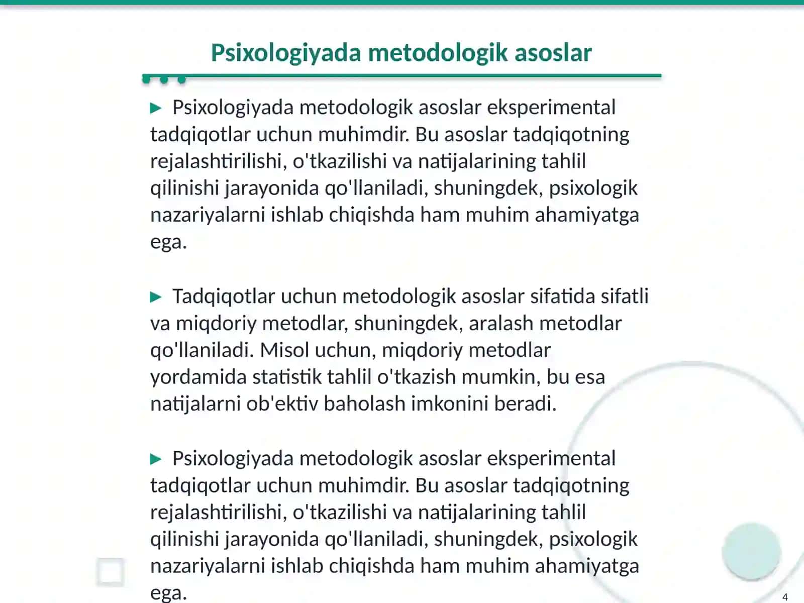 Psixologiyada eksperimental paradigma 4