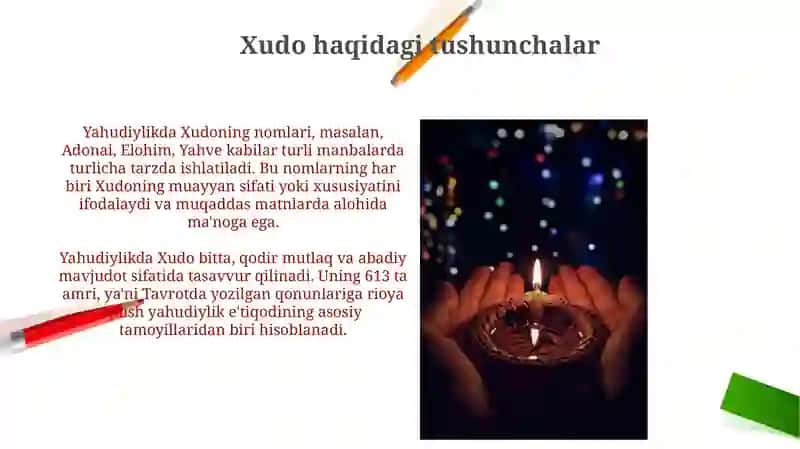 Yahudiy ta'limoti, an'ana va marosimlari 4