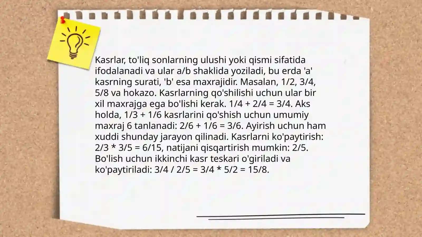 Arifmetik amallar bilan bog'liq masalalar 4