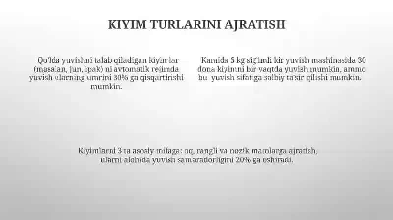 Shoʻr Yuvish Rejasini Aniqlash 4