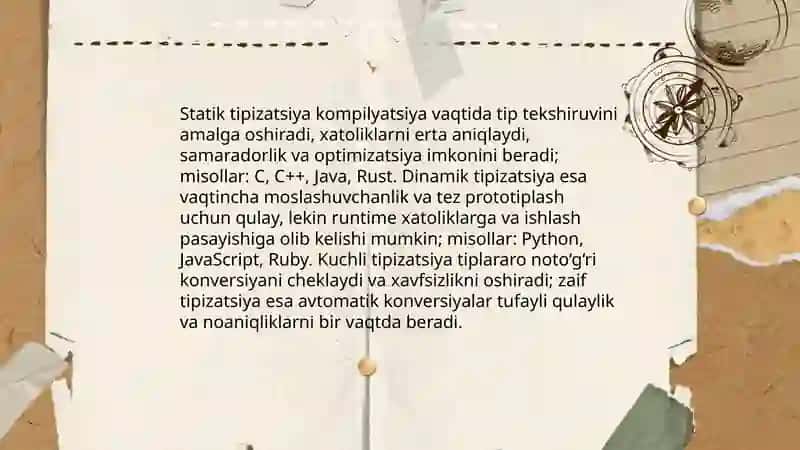 Zamonaviy dasturlash tillarining tahlili 4
