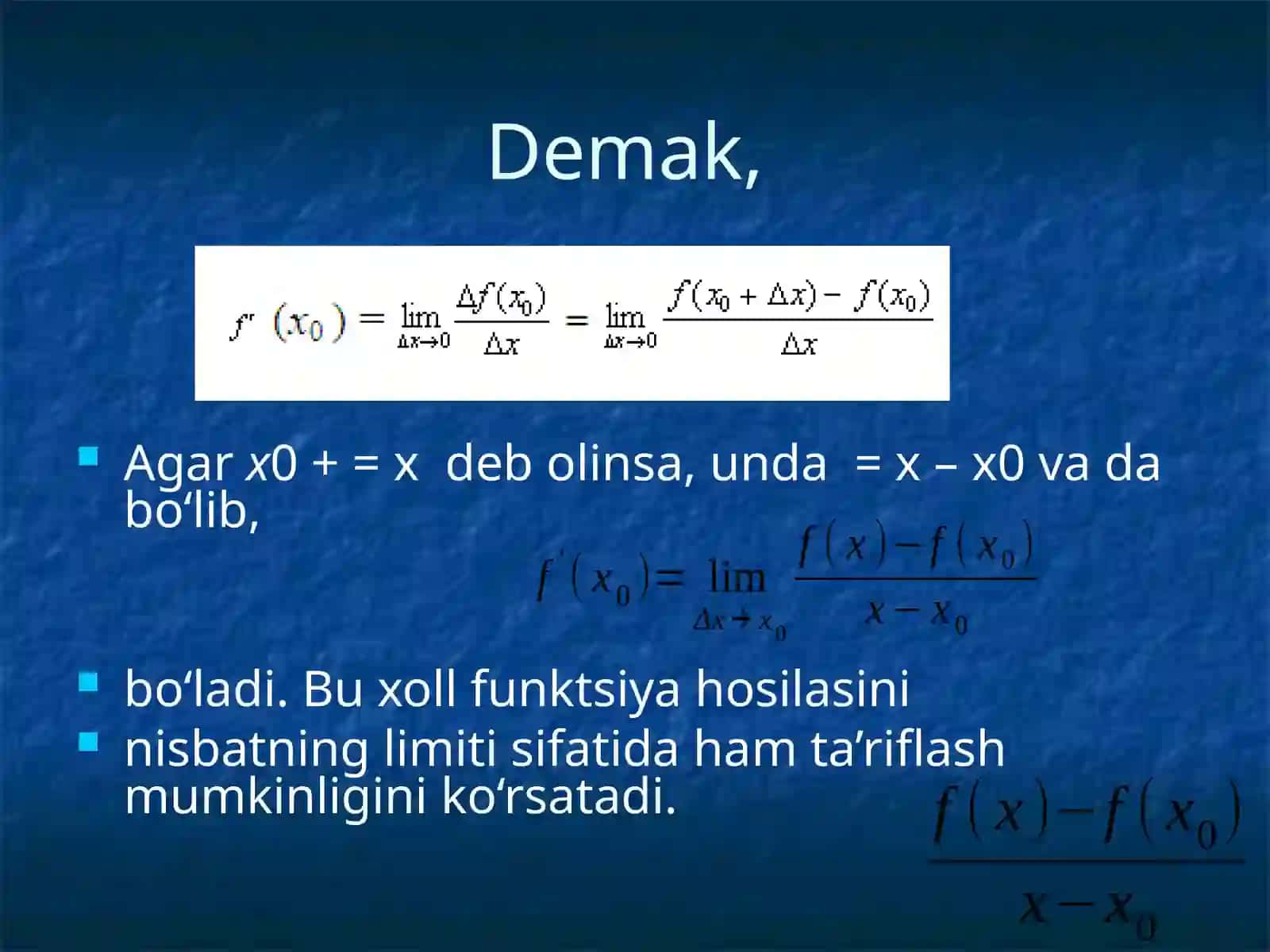 Funksiya hosilasi 4