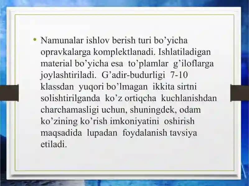 Detallarning yuza tekisligini soat tipidagi indikator yordamida aniqlash 4