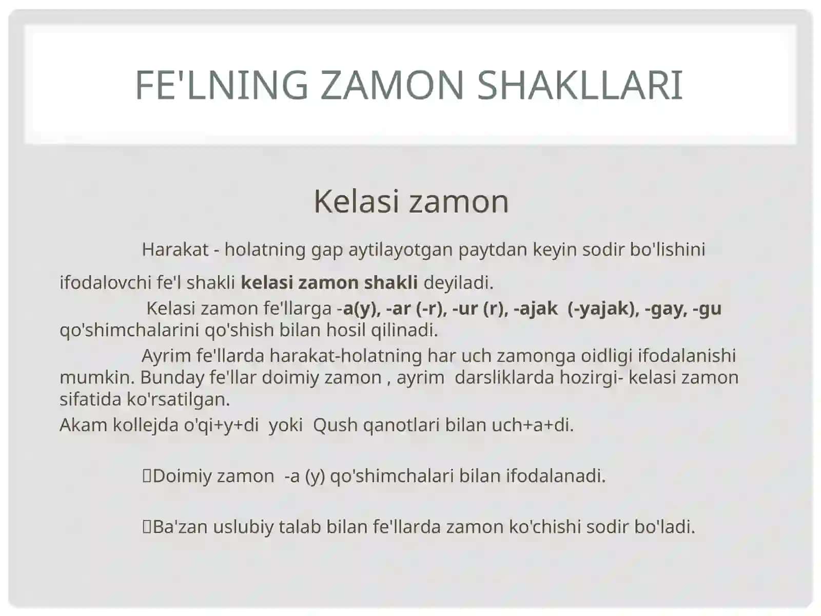 Fe’lning munosabat shakllari tahlili 4