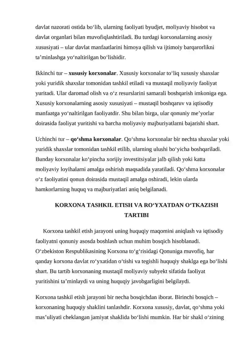 Korxonalar tushunchasi 4