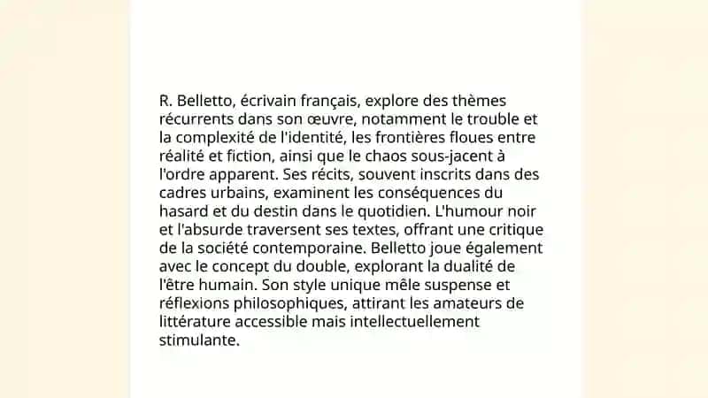 Le travail de R. Belletto 4