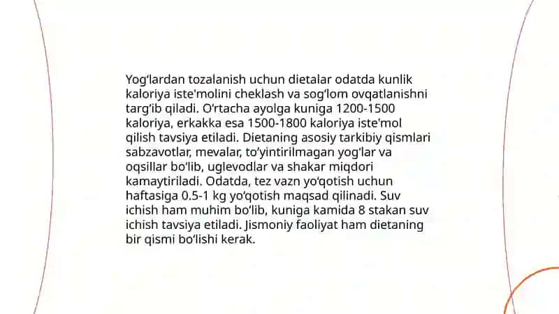Tanani detoksifikatsiya uchun ovqatlanish 4