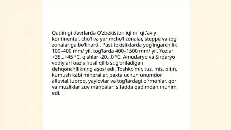 O'zbekiston Respublikasining tarixiy gegrafiyasi 4