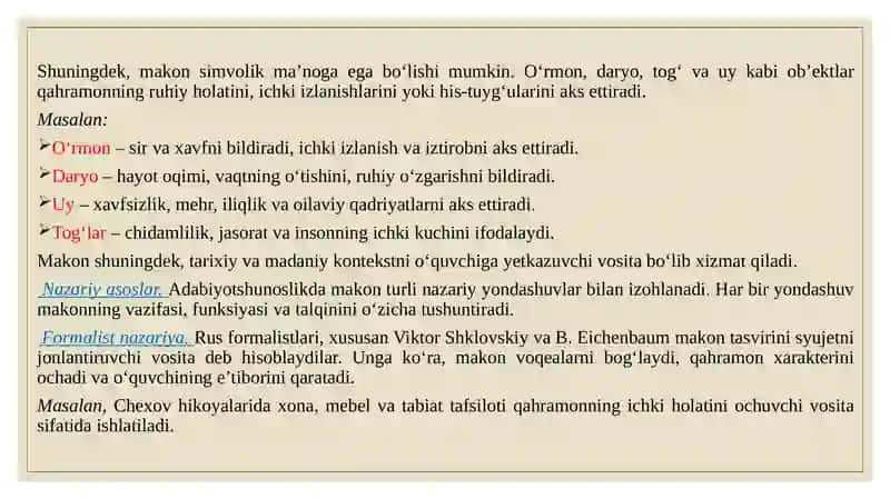Adabiyotda makon obrazlari 4