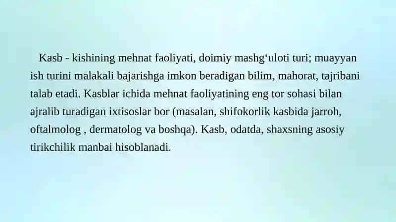 Kasbiy ma'naviyat fanini o'rgaanishning dolzarb muammolari 4
