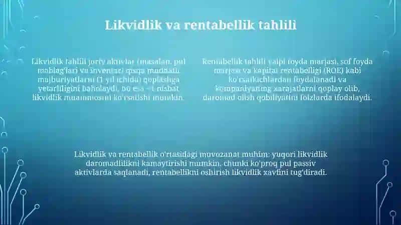 Korxona moliyaviy holati tahlili 4
