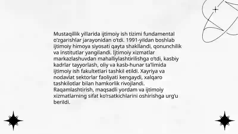 O'zbekistonda ijtimoiy ishning rivojlanishi 4
