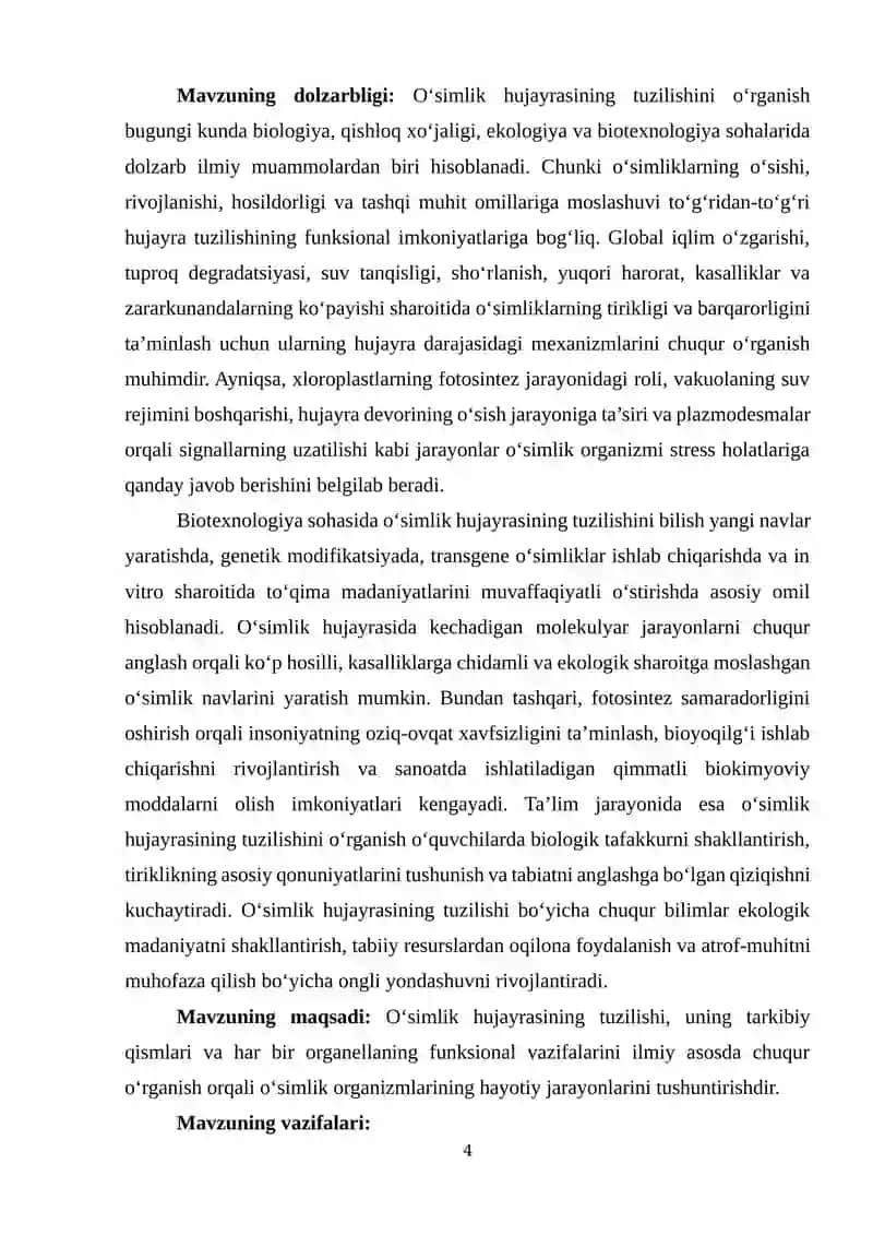 O'simlik Hujayrasining Tuzilishi 4