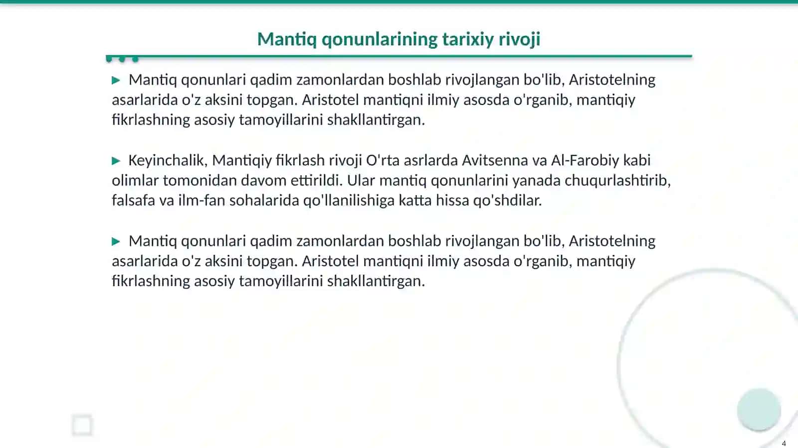 Mantiq qonunlari va ularning ahamiyati 4
