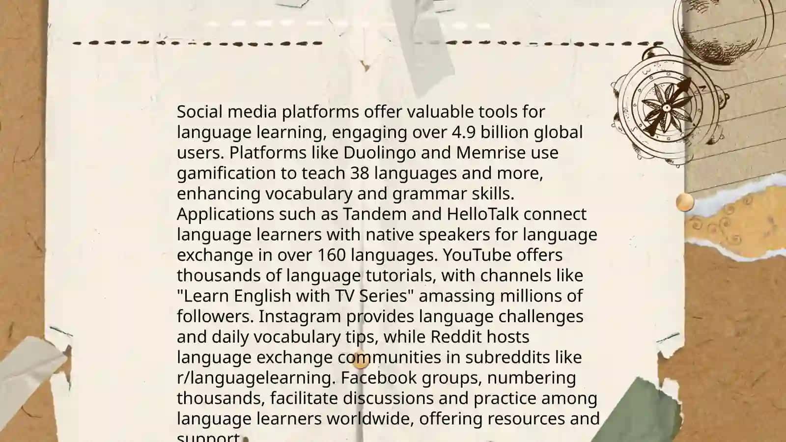 The Role of Social Networks in Learning language 4