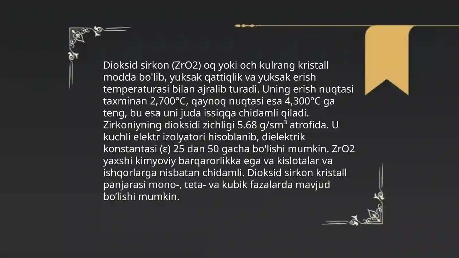 Dioksid sirkon 4