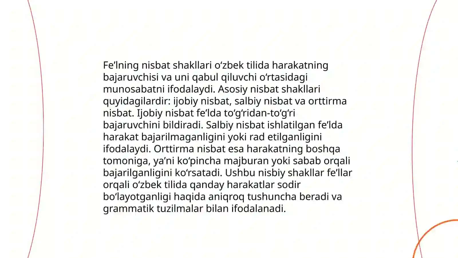 Feʼlning vazifadosh shakllari 4