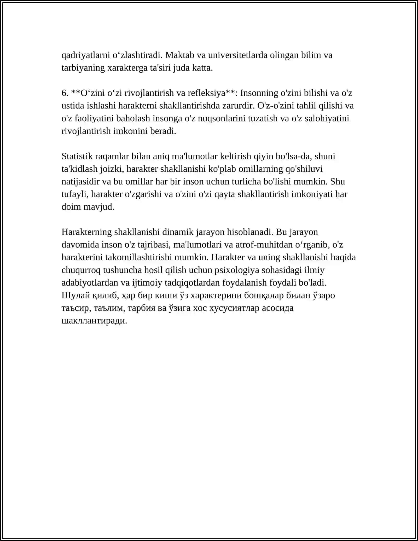 HARAKTER 4