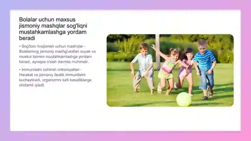 Bolalar jismoniy tarbiyasi 4
