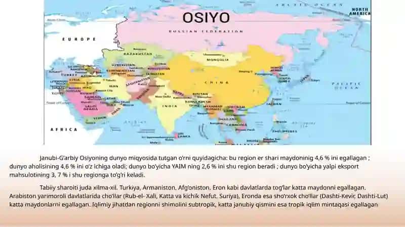 G'arbiy Osiyo mamlakatlari 4