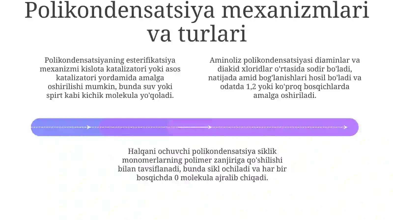 Polikondensatlanish reaksiyalari 4