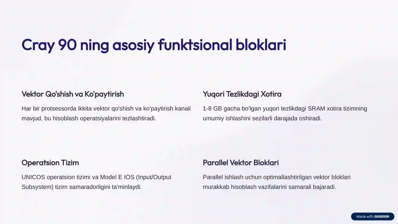 Vektor-konveyr arxitekturasi va Cray 90: Yuqori unumdorlikka yo‘l 4