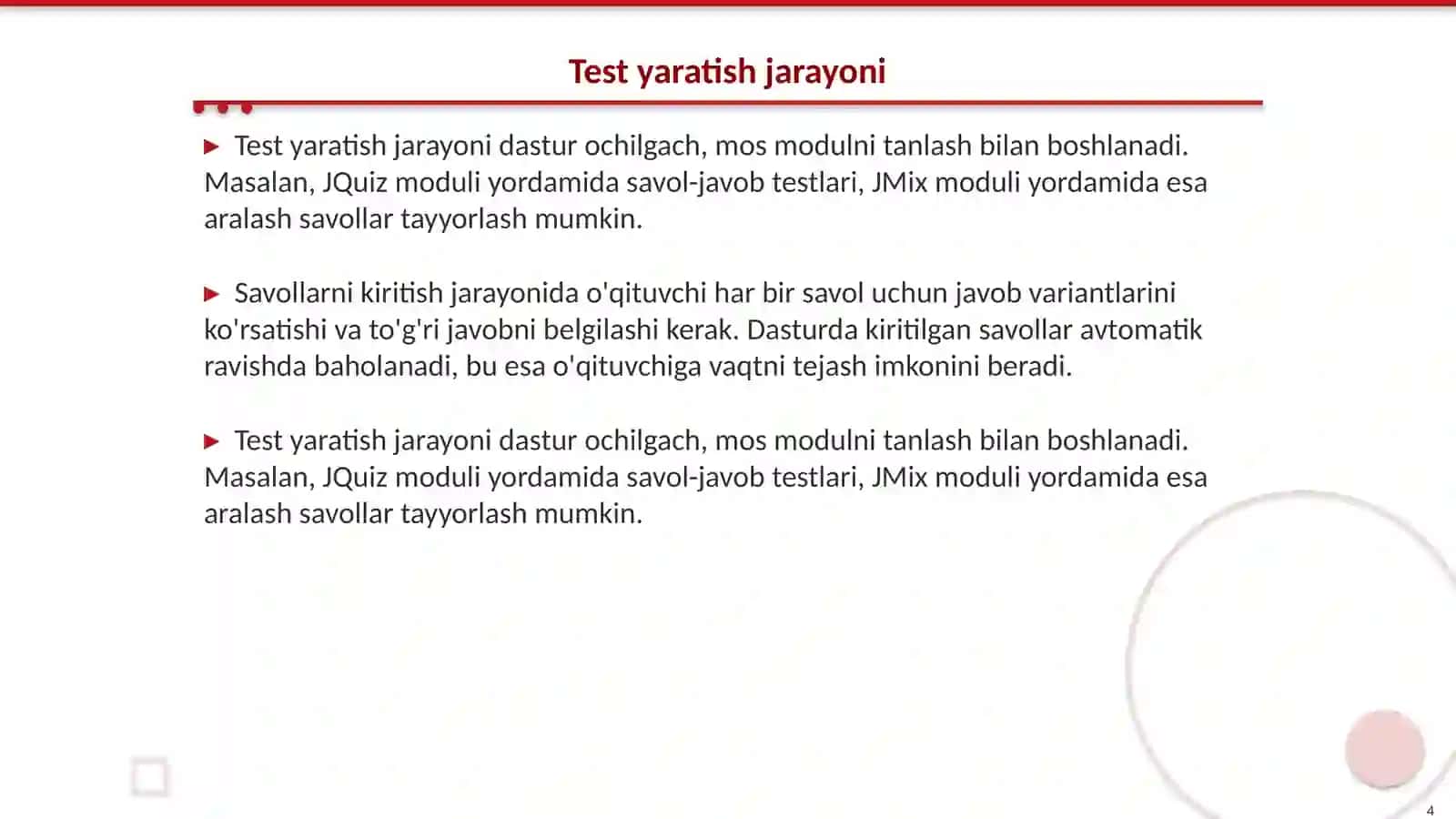 HOT Potatoesda test yaratish. HOT Potatoes da krossvord yaratish 4