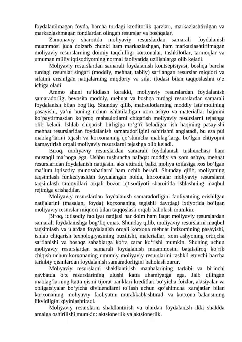 Moliyaviy resurslarni boshqarish 4