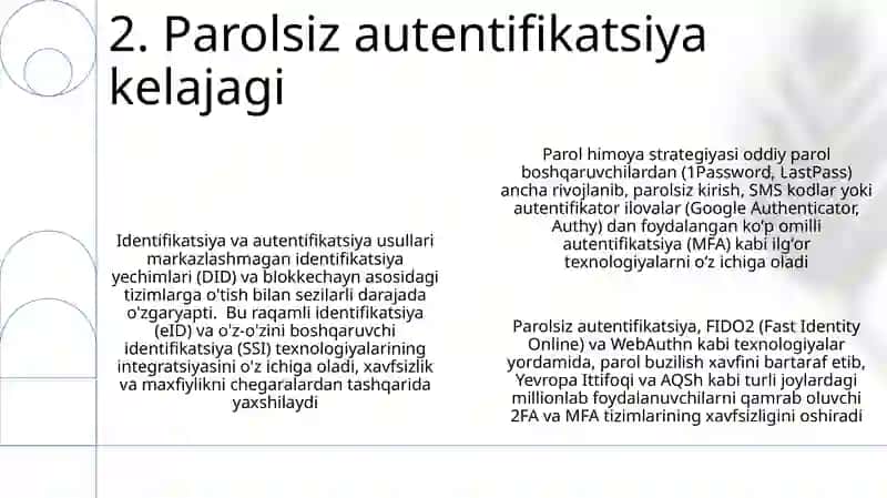 Identifikatsiya va autentifikatsiya 4