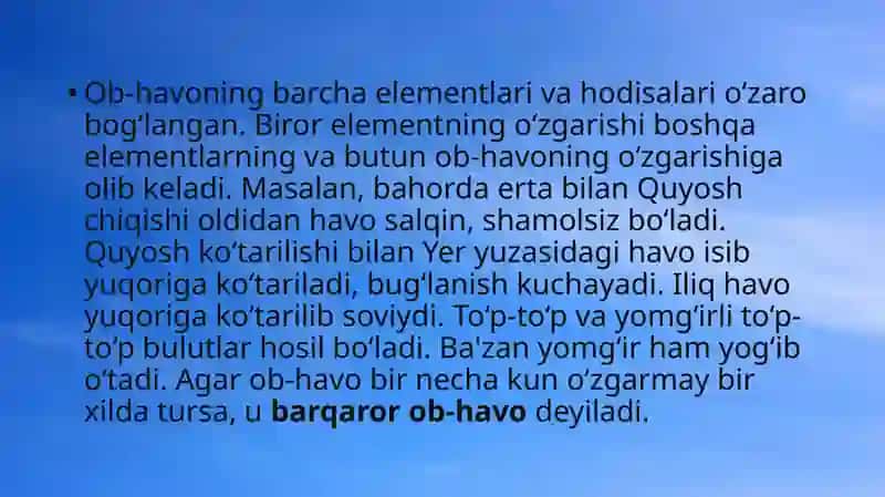 Ob-havo tushunchalari 4