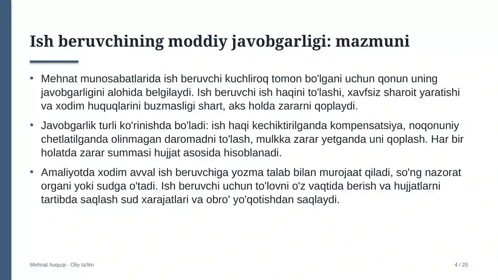 dam olish maskanlarida ish beruvchining moddiy javobgarligi 7417 4