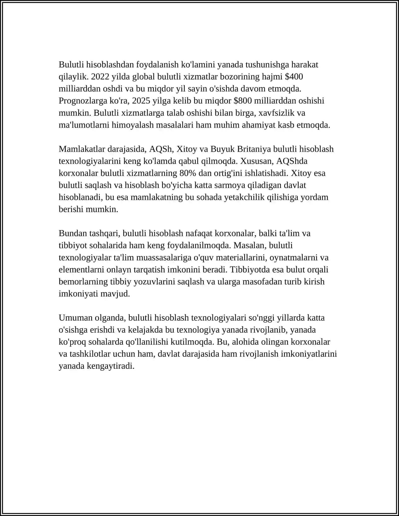 Bulutli hisoblash texnologiyalari 4
