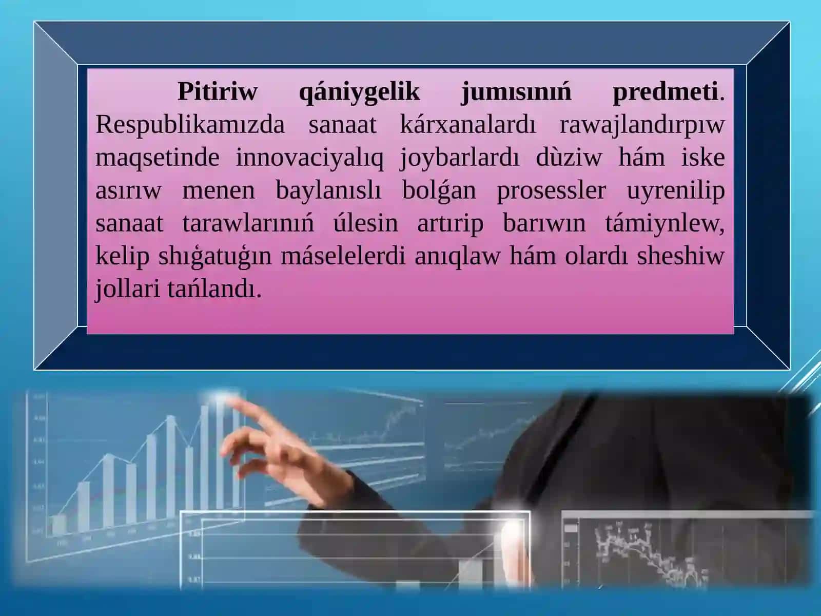 Ekonomika bilim baǵdarınıń 4 - kurs studenti 4