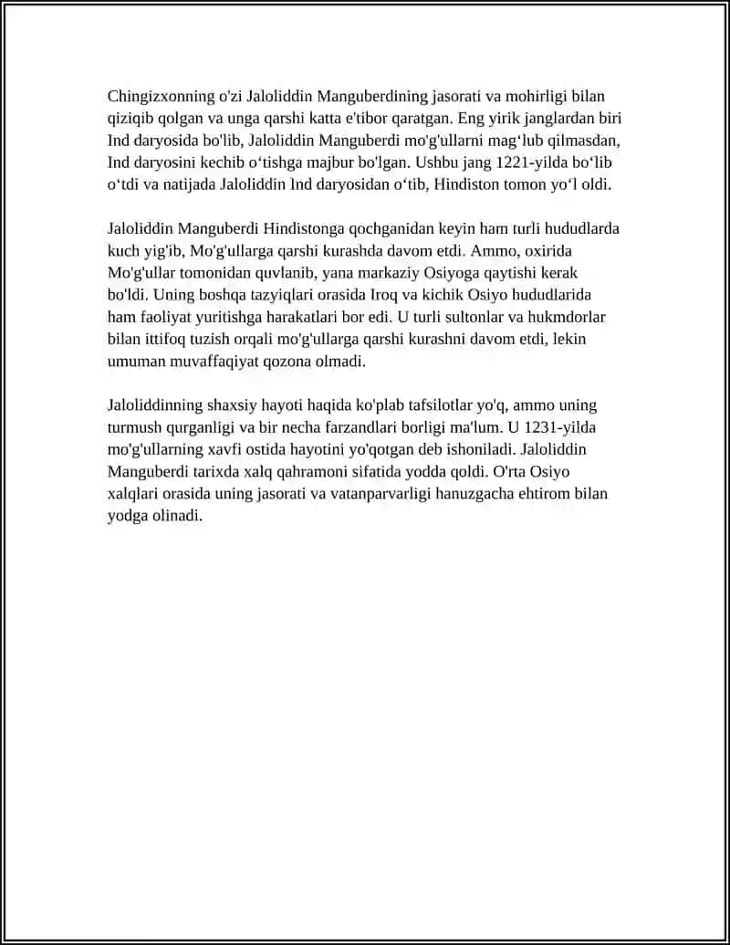 JALOLIDDIN MANGUBERDI - VATAN HIMOYACHISI 4
