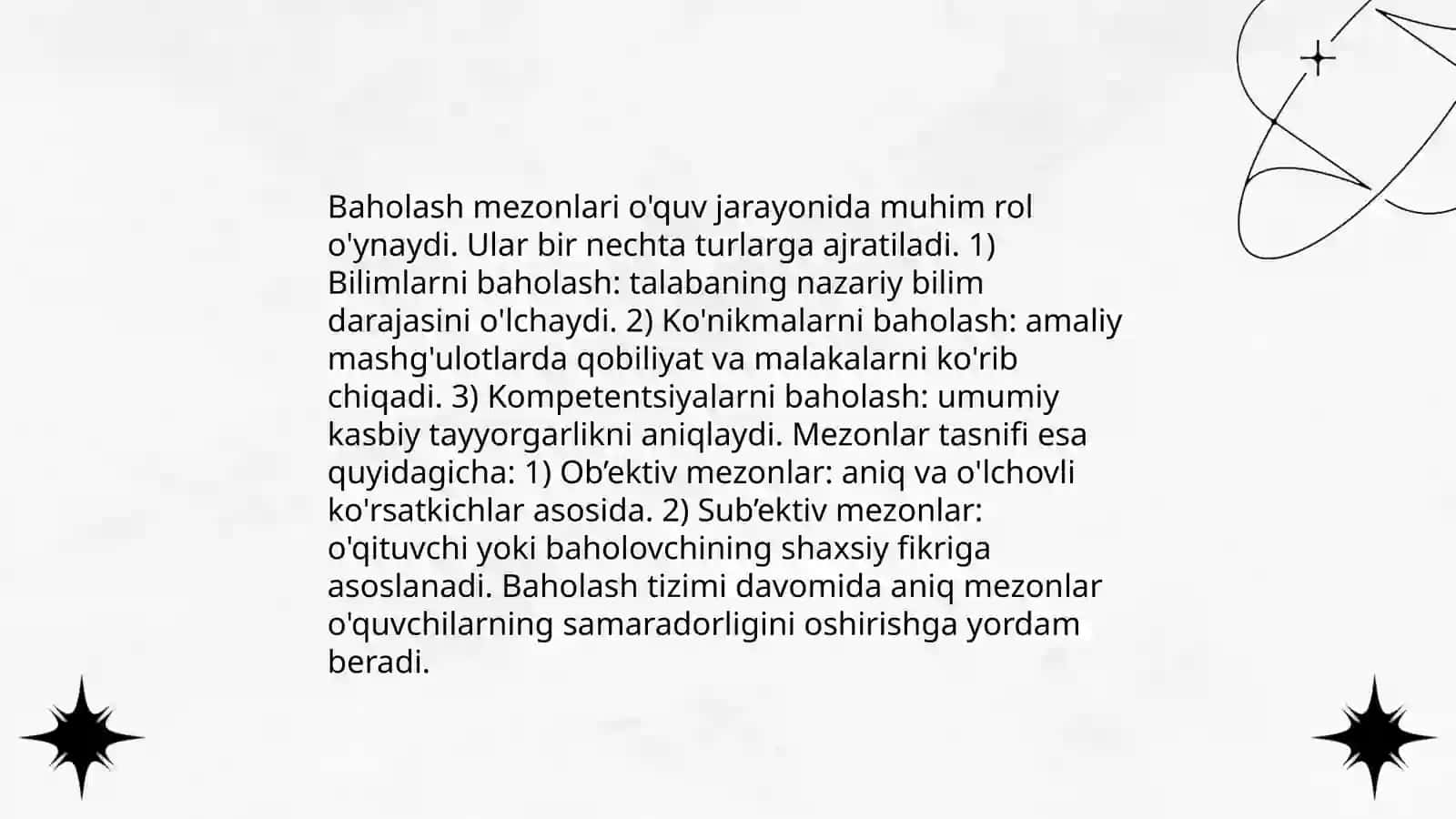 Ta'lim sifatini baholash mezonlari 4
