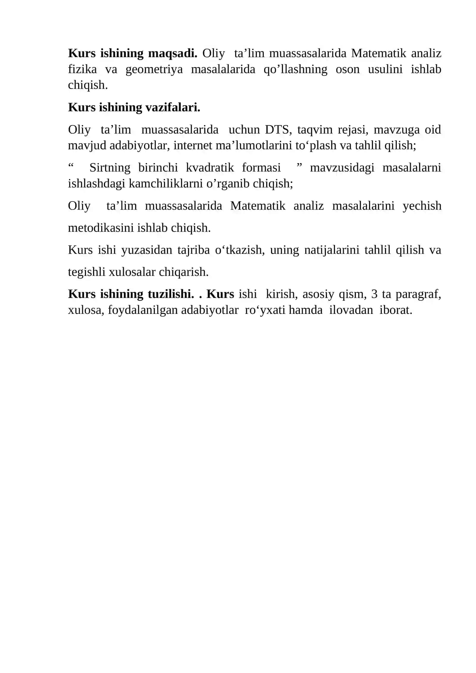 Sirtning birinchi kvadratik formasi 4
