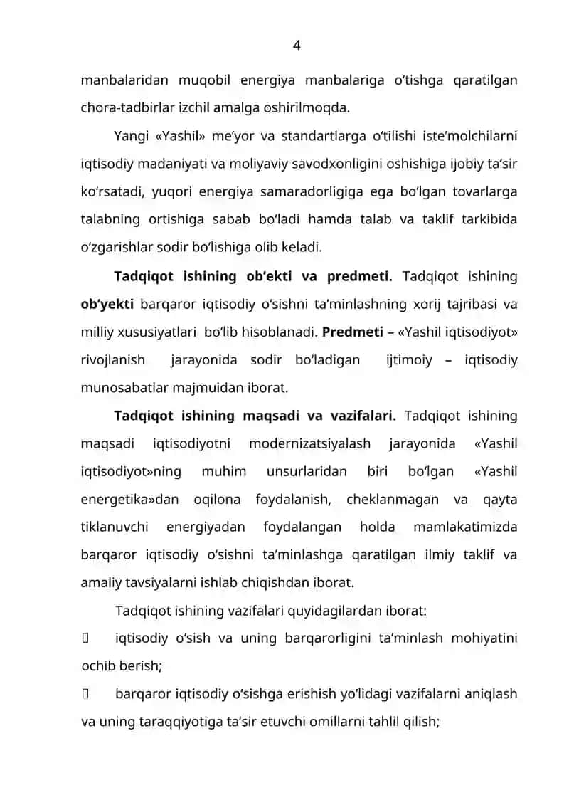 YASHIL IQTISODIYOT ASOSIDA BARQAROR IQTISODIY O‘SISHNI TA’MINLASH 4