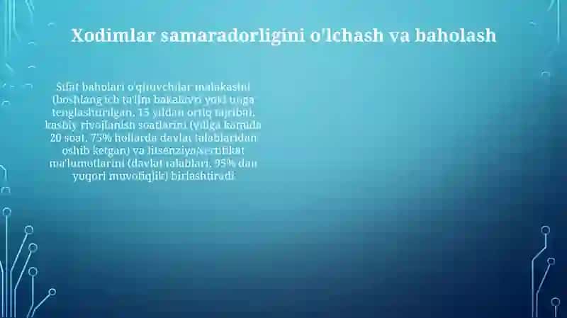 Xodimlarni malakasini oshirish (XMO) 4