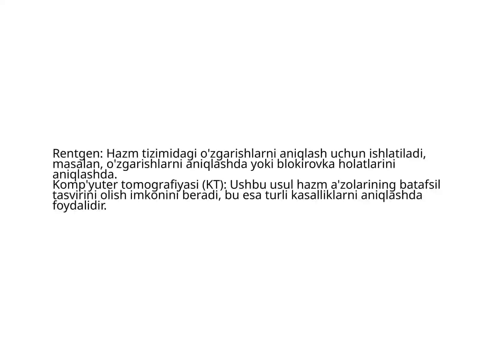 Hazm a'zolari nur tashxis usullari 4