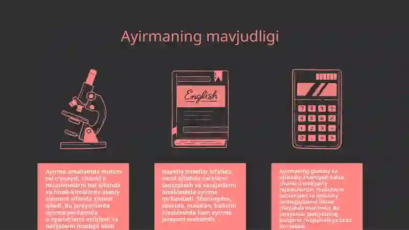 Ayirmaning ta‘rifi, uning mavjudligi va yagonaligi 4
