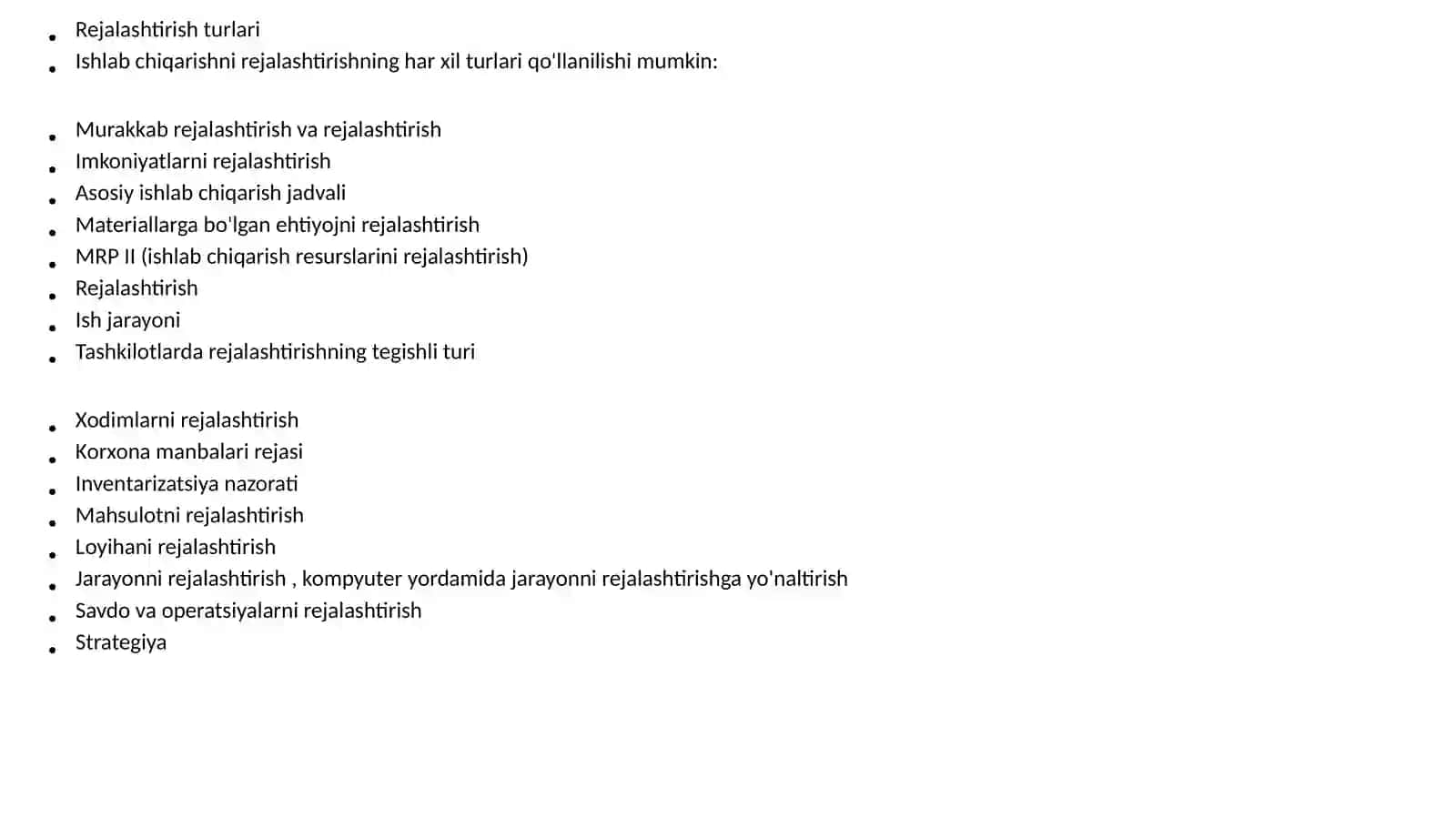 Ishlabchiqarishni rejalaştirish 4