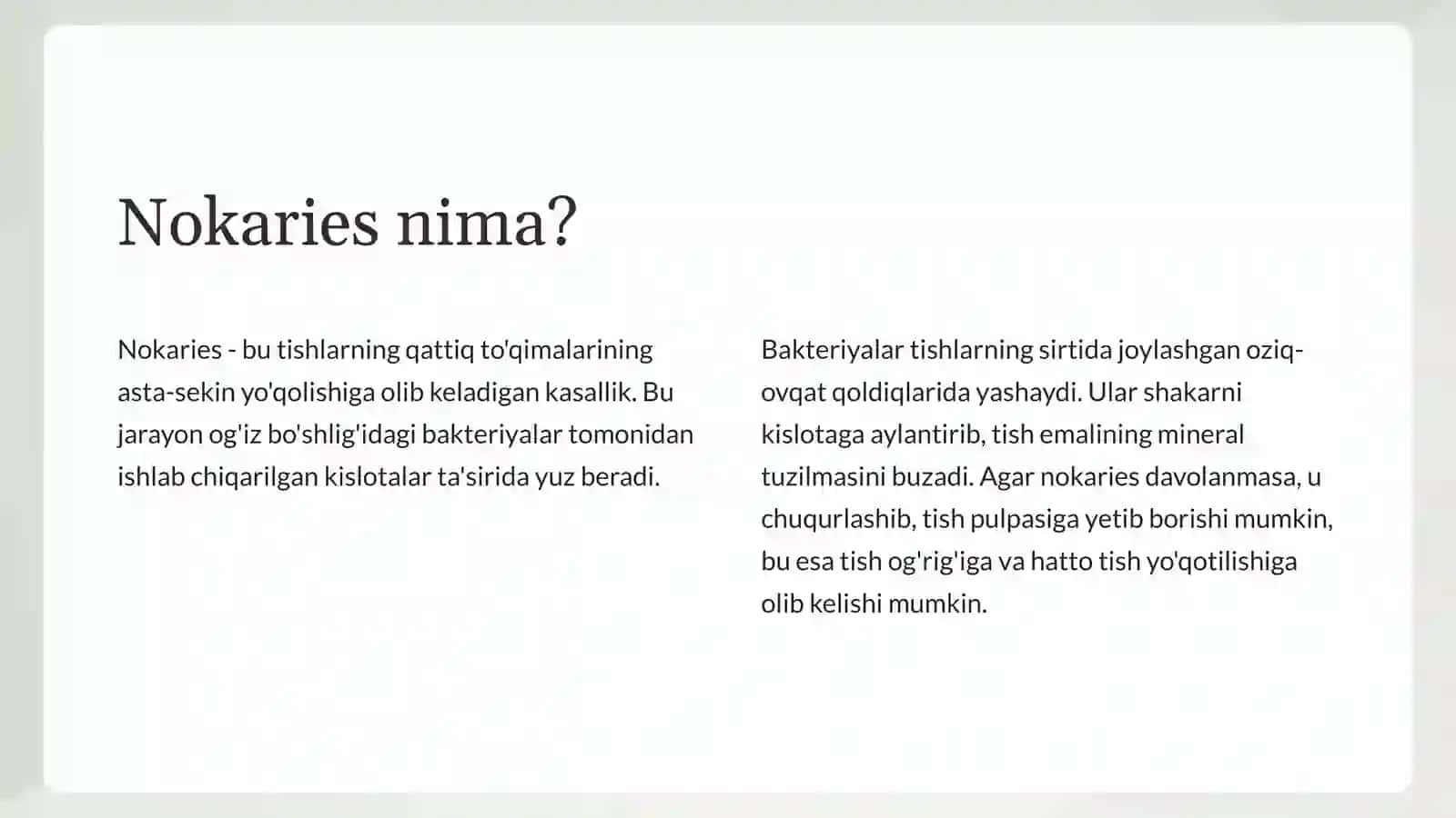 Nokarieslarni Davolash Usullari 4